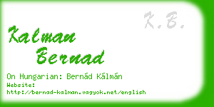 kalman bernad business card